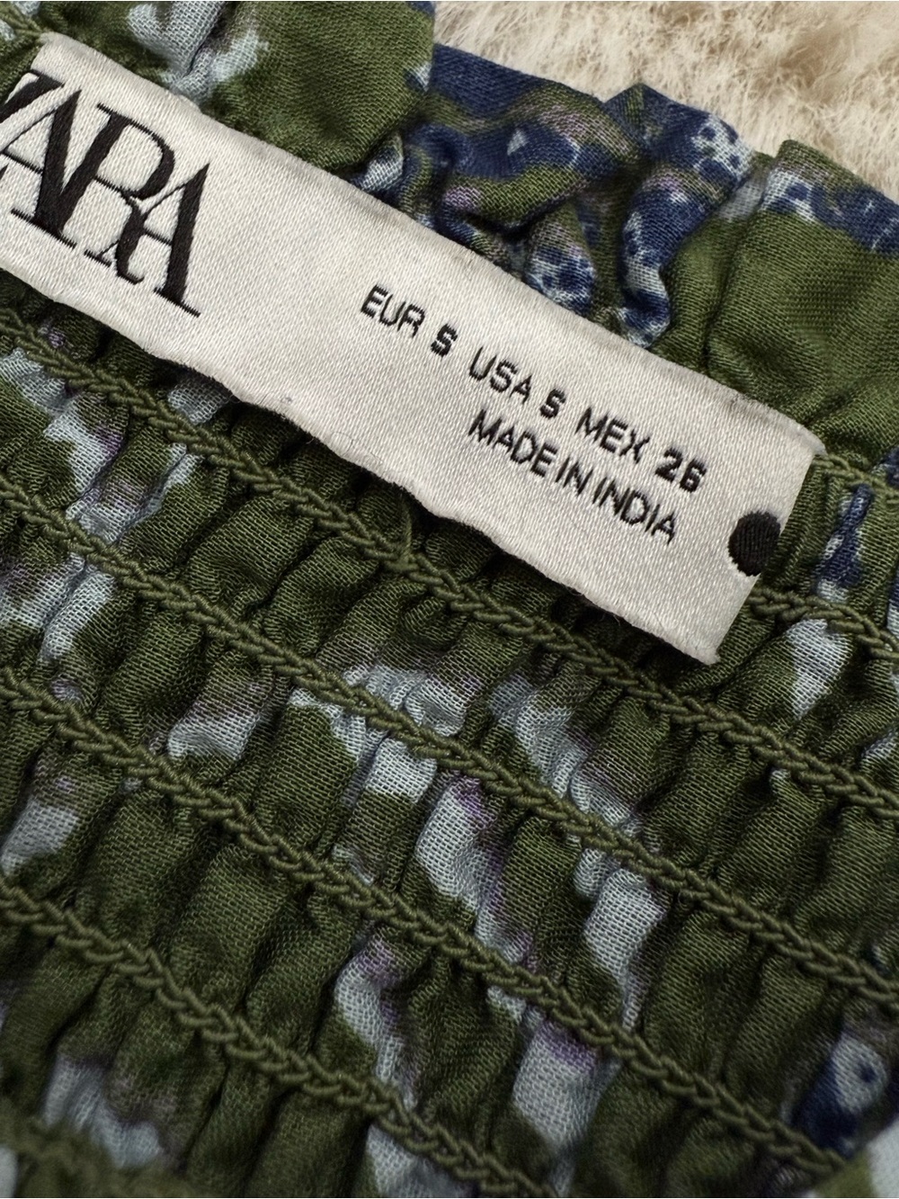 Zara Olive Floral Tie-Shoulder Maxi Dress - Picture 8 of 8